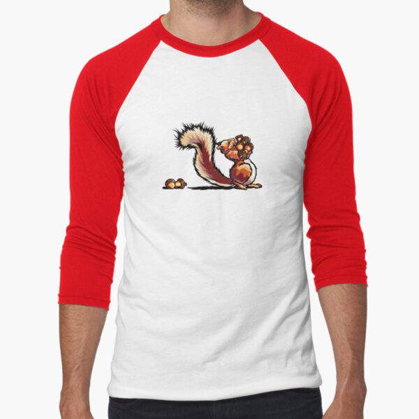 Acorn Squirrel Baseball ¾ Sleeve T-Shirt