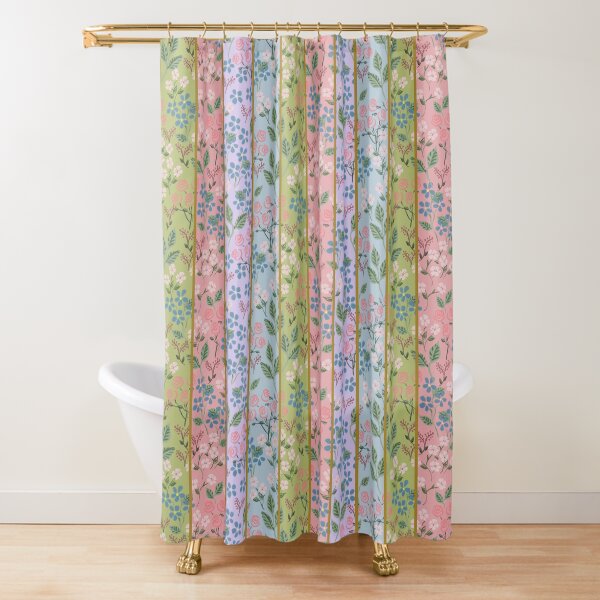 Art Nouveau Stripe by Tea with Xanthe Shower Curtain