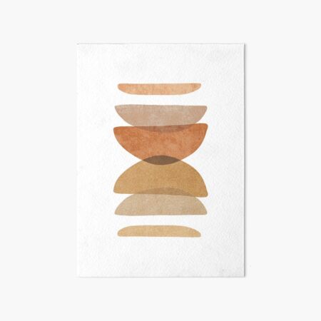 Warm abstract shapes Art Board Print