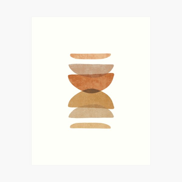 Warm abstract shapes Art Print