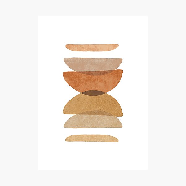 Warm abstract shapes Photographic Print