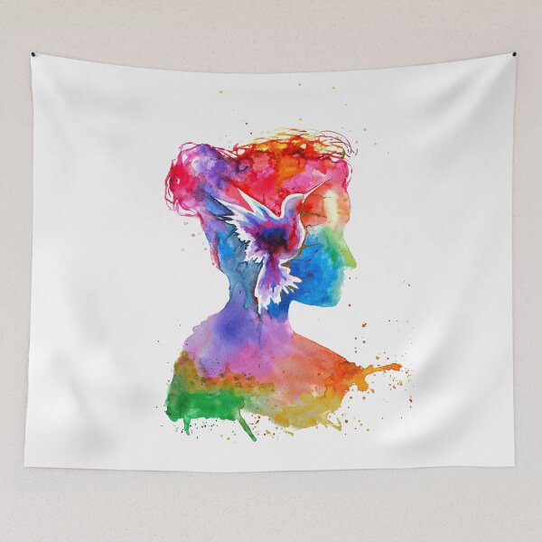 Item preview, Inner Lands - Woman Silhouette with bird designed and sold by Elaine Puhek.