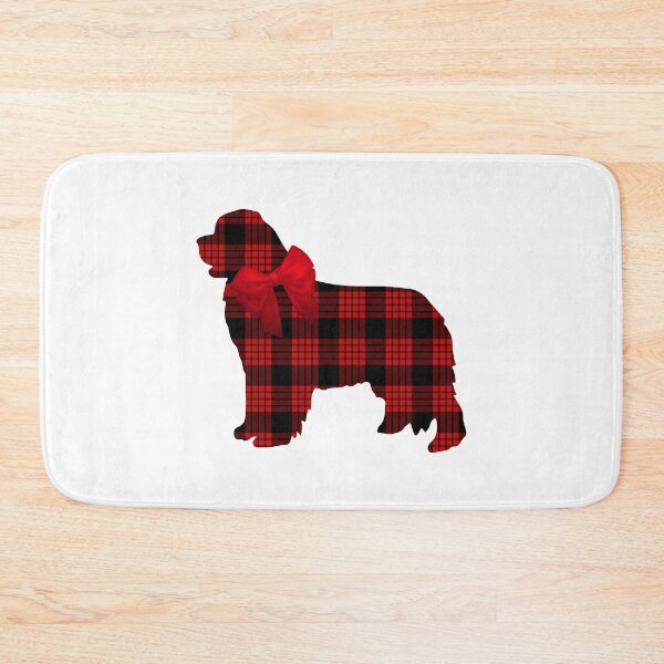 Item preview, Red Plaid Newfie with Bow designed and sold by Christine Mullis.