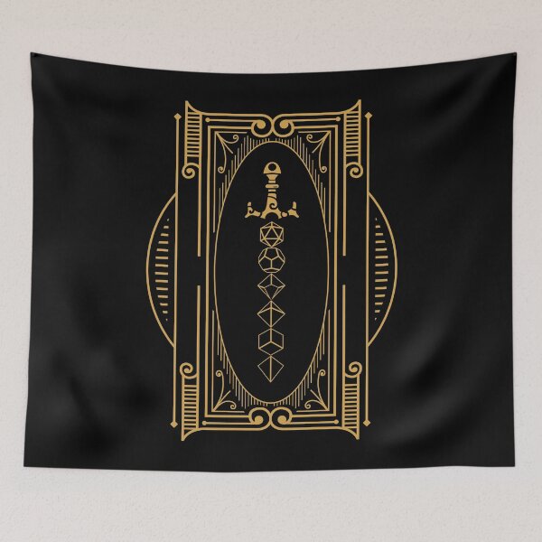 Item preview, Polyhedral Dice Sword Golden Fantasy designed and sold by pixeptional.