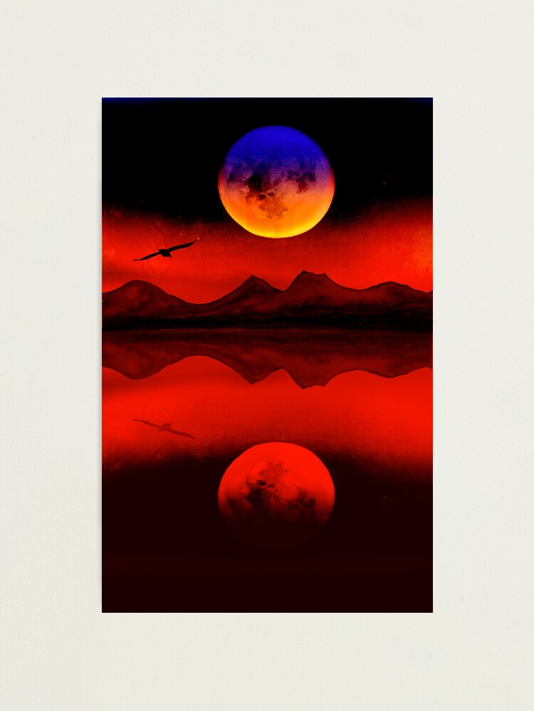 Photographic Print, Rainbow Moon designed and sold by Ron C. Moss