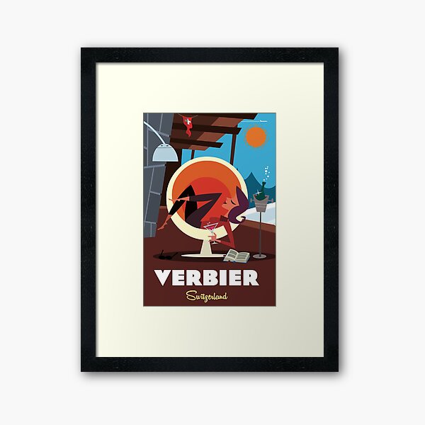 Verbier poster Framed Art Print