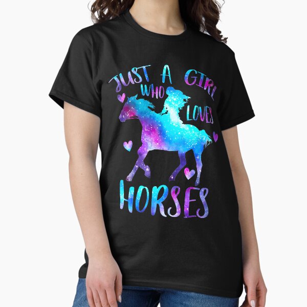 Aperçu de l'œuvre Juste une fille qui aime les chevaux créée et vendue par PrettyPittie Shop.