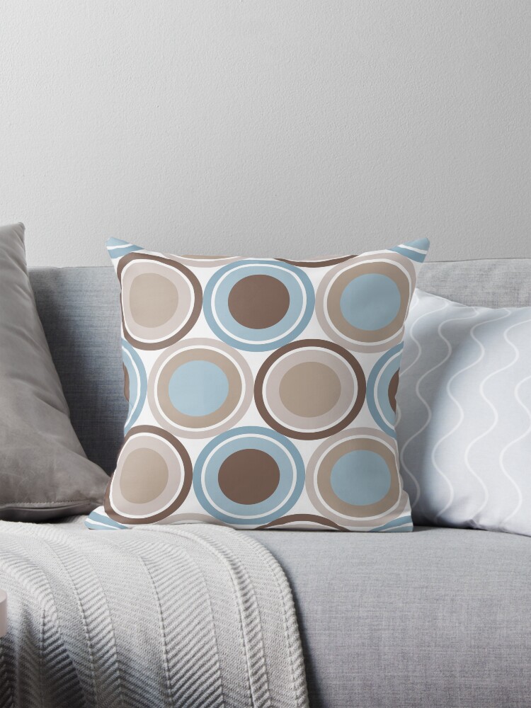 Blue and taupe throw pillows best sale