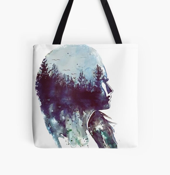 Woman - Silhouette All Over Print Tote Bag