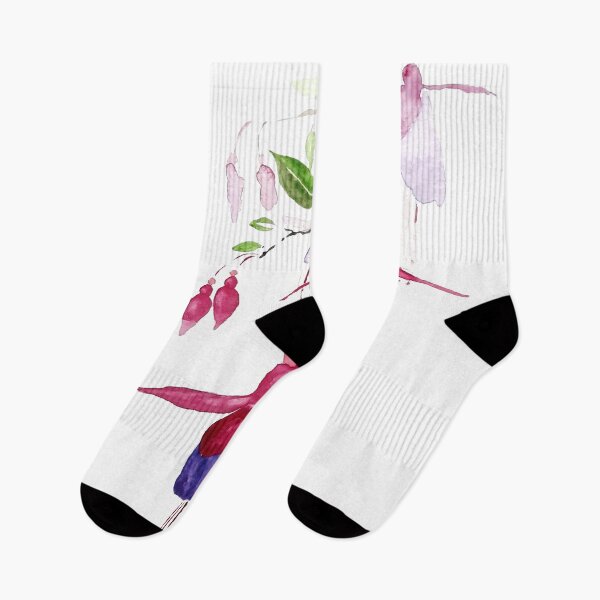 Item preview, hand painted purple blue red fuchsia flower designed and sold by ColorandColor.
