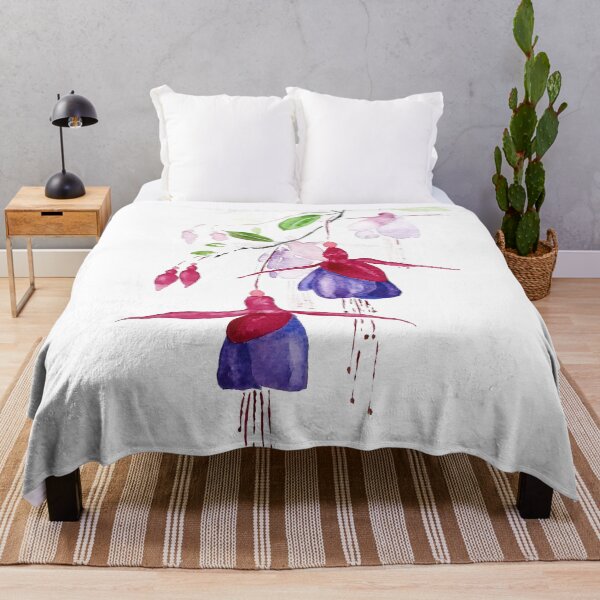 Item preview, hand painted purple blue red fuchsia flower designed and sold by SelenePaintings .