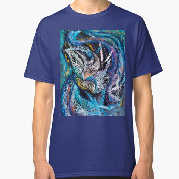Blue Lily Abstract Art Classic T-Shirt