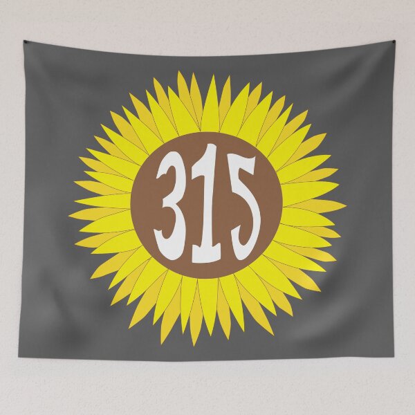 Item preview, Hand Drawn New York Sunflower 315 Area Code designed and sold by itsrturn.