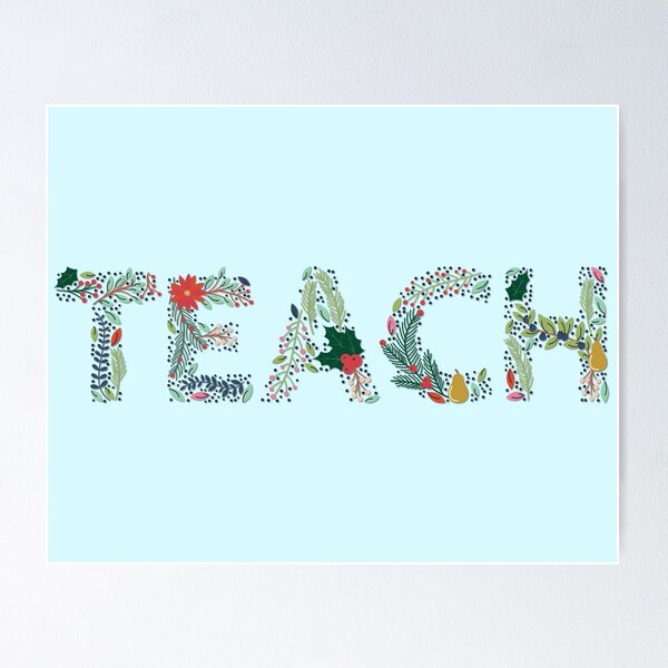 Teach with Flair Quote with Teal Flair Pen Sticker for Sale by