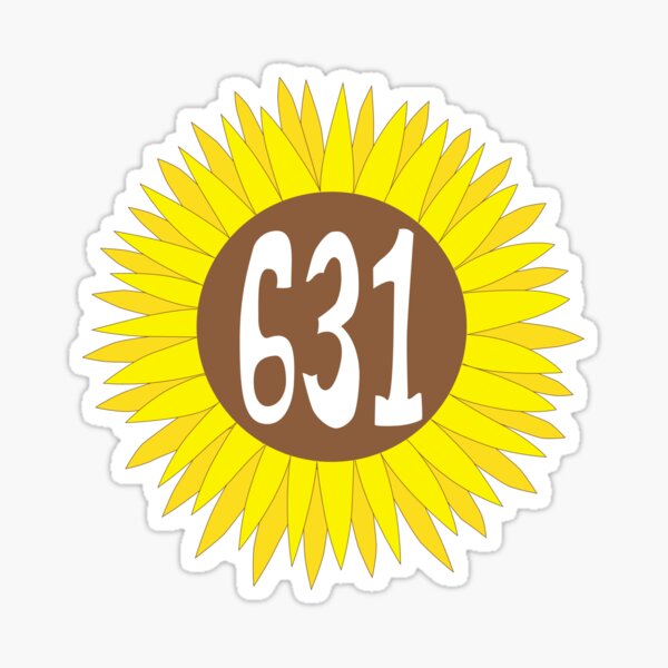 Hand Drawn New York Sunflower 607 Area Code Sticker By Itsrturn Redbubble