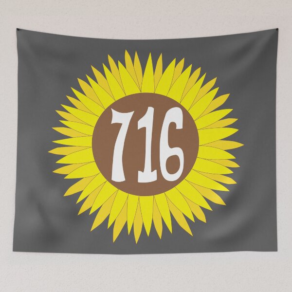 Item preview, Hand Drawn New York Sunflower 716 Area Code designed and sold by itsrturn.