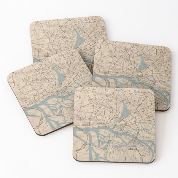 Item preview, Hamburg Sepia Map designed and sold by CPTVDesign.