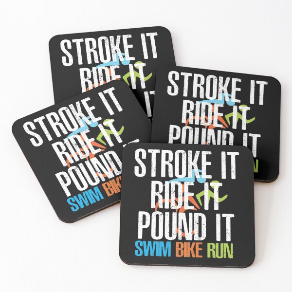 Item preview, Triathlon - Stroke It Ride It Pound It, Triathlon - Swim, Bike, Run, Funny Triathlete designed and sold by overstyle.