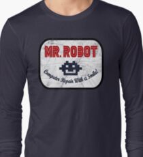 Mr Robot - Computer Repair With A Smile Long Sleeve T-Shirt