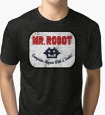 Mr Robot - Computer Repair With A Smile Tri-blend T-Shirt