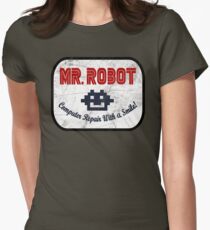 Mr Robot - Computer Repair With A Smile Women's Fitted T-Shirt