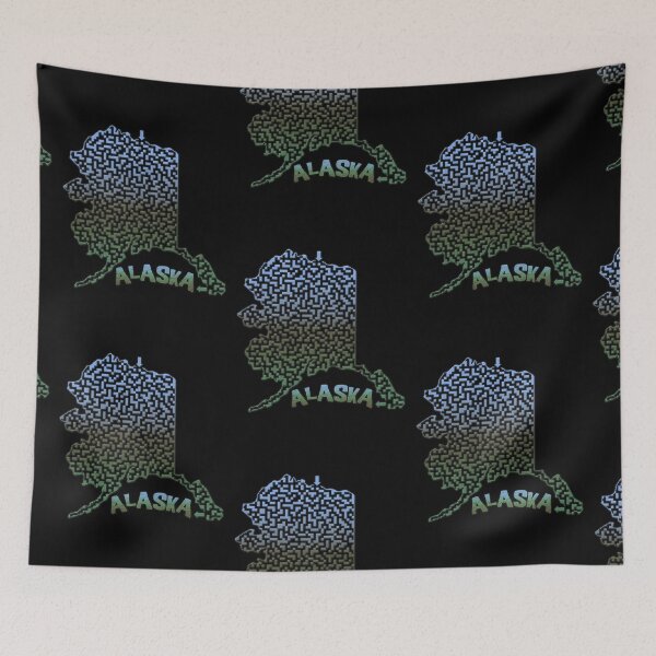Item preview, Alaska State Outline Mountain Themed Maze & Labyrinth designed and sold by gorff.