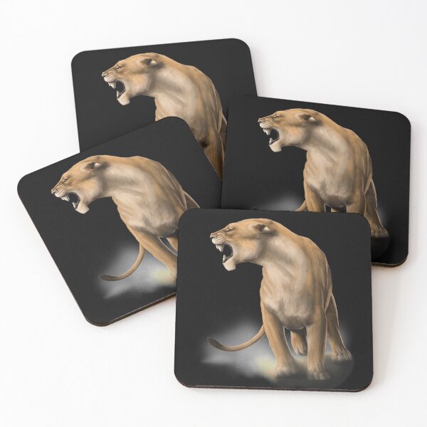 Item preview, African lion, lioness attack designed and sold by TessaGeniets.