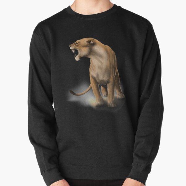 African lion, lioness attack Pullover Sweatshirt