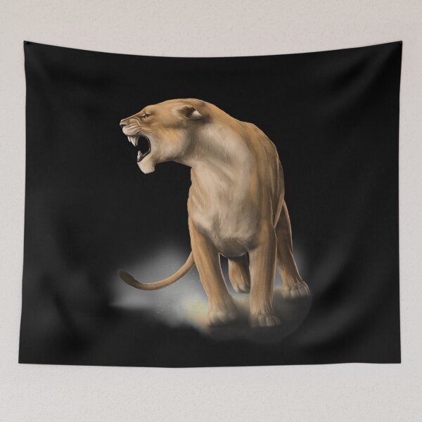 Item preview, African lion, lioness attack designed and sold by TessaGeniets.