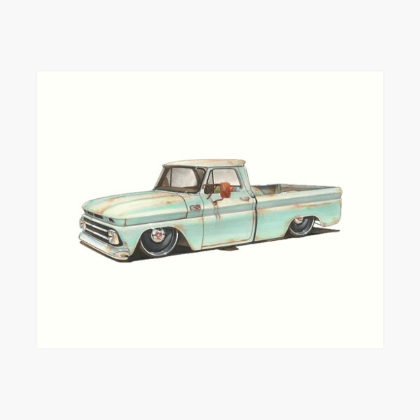 chevrolet C10 chevy old school Art Print
