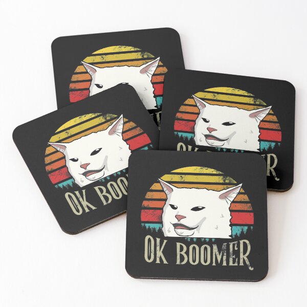 Item preview, Woman Yelling At Table Dinner Funny Cat Ok Boomer designed and sold by BRVART.