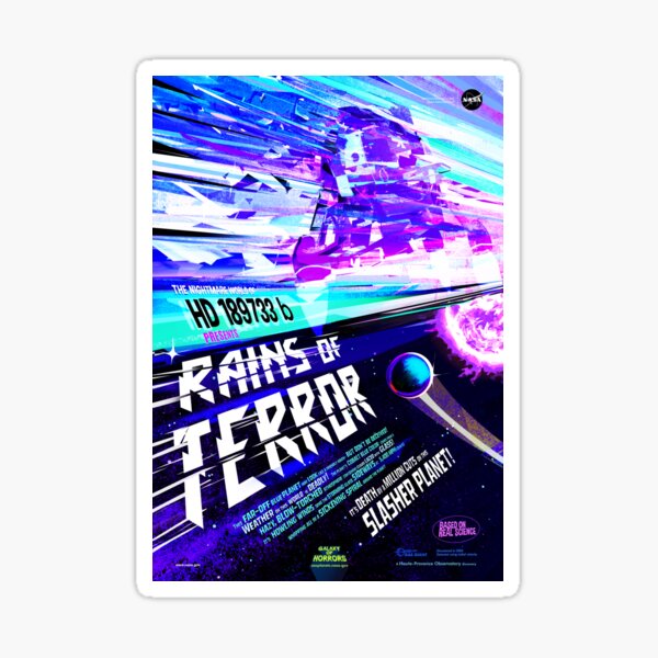Vintage Rains of Terror Alien Exoplanet Travel Sticker