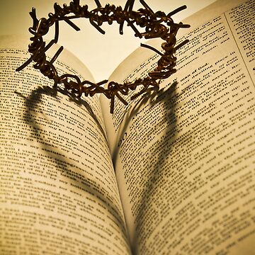 Imagen de la obra Corona de espinas con la Biblia abierta de bellaraine