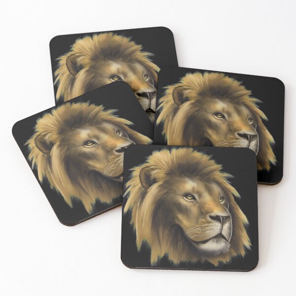 Item preview, Male lion head, african lion head closeup designed and sold by TessaGeniets.