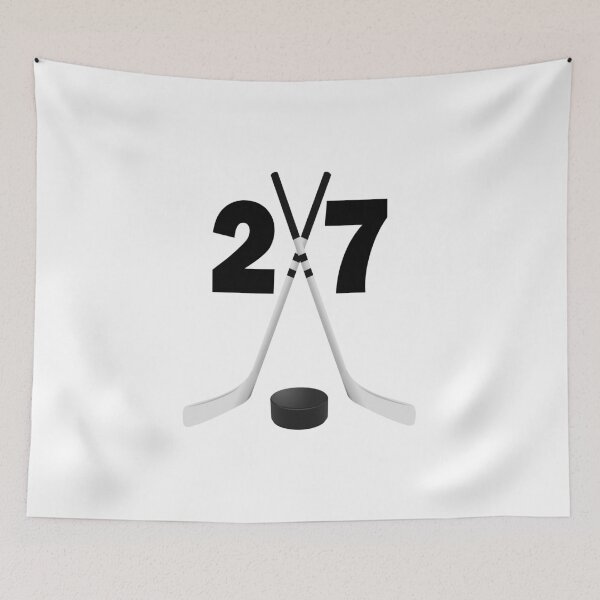 Item preview, Hockey number 27 - twenty seven with sticks and disc designed and sold by AllShirts21.