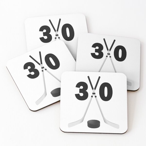 Item preview, Hockey number 30 - thirty with sticks and disc designed and sold by AllShirts21.