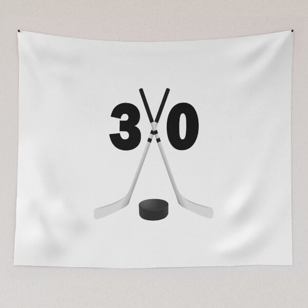 Item preview, Hockey number 30 - thirty with sticks and disc designed and sold by AllShirts21.