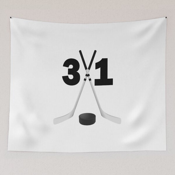 Item preview, Hockey number 31 - thirty one with sticks and disc designed and sold by AllShirts21.