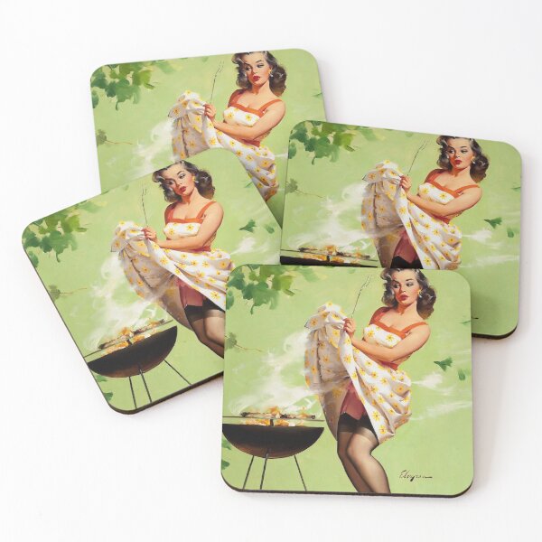 Smokin 1940s Pin UP Coasters (Set of 4)