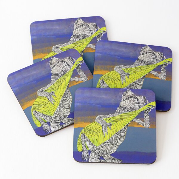 Item preview, Gecko Climbing a Leaf By ArtGuru 9300 - Acrylic On Paper designed and sold by Art Guru.