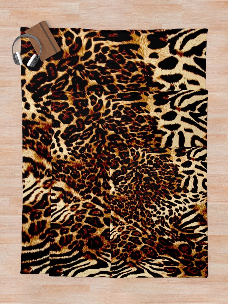"LEOPARD Fine Art Pattern Print" Throw Blanket for Sale by posterbobs