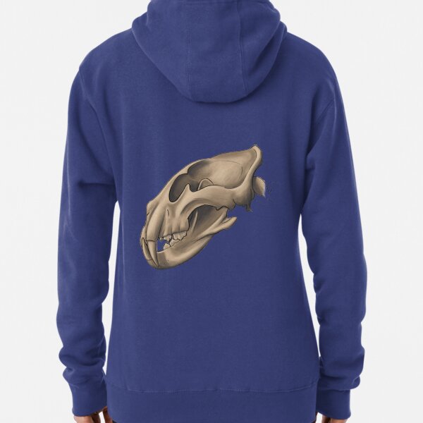 Anatomically correct adult african lion skull Pullover Hoodie