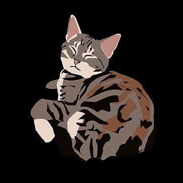 Gray Tabby Kitty Sticker for Sale by redledger