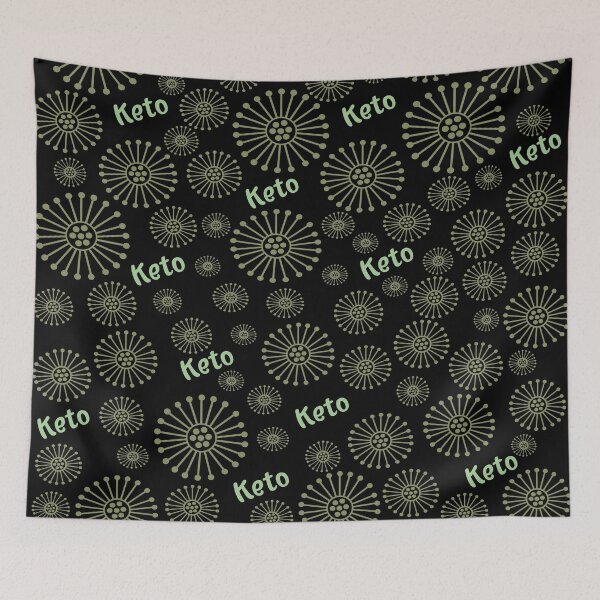 Item preview, ¡Ceto saludable! Difunde el mensaje con este lindo diseño de Keto. Ceto de texto y formas de rueda en verde oliva y negro. designed and sold by juvee.