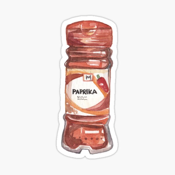 "PAPRIKA SPICE WATERCOLOUR ILLUSTRATION" Sticker for Sale by haiels