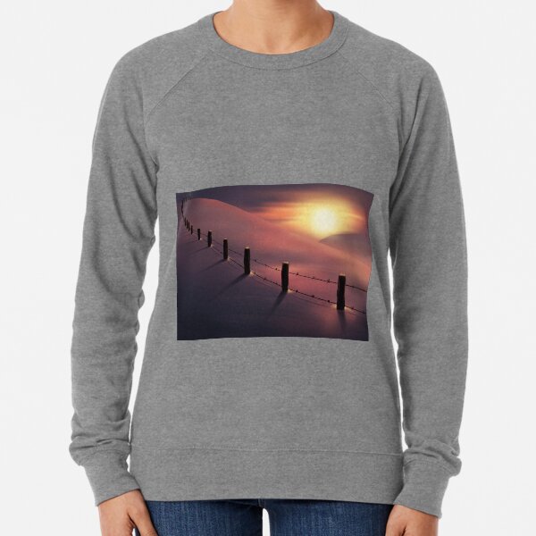 Early morning snowy hills Lightweight Sweatshirt