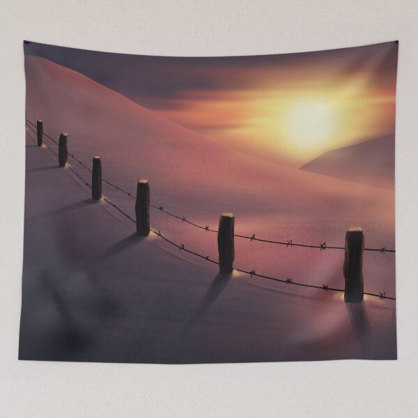 Item preview, Early morning snowy hills designed and sold by TessaGeniets.