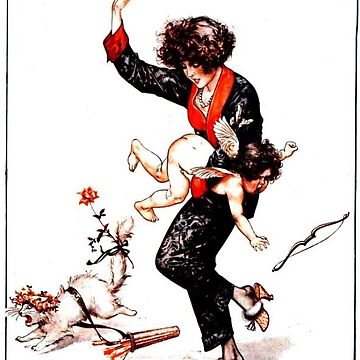 Valentine's Day flop French Flapper spanks Cupid 1922 comic art La Vie  Parisienne Graphic T-Shirt for Sale by Love30smovies