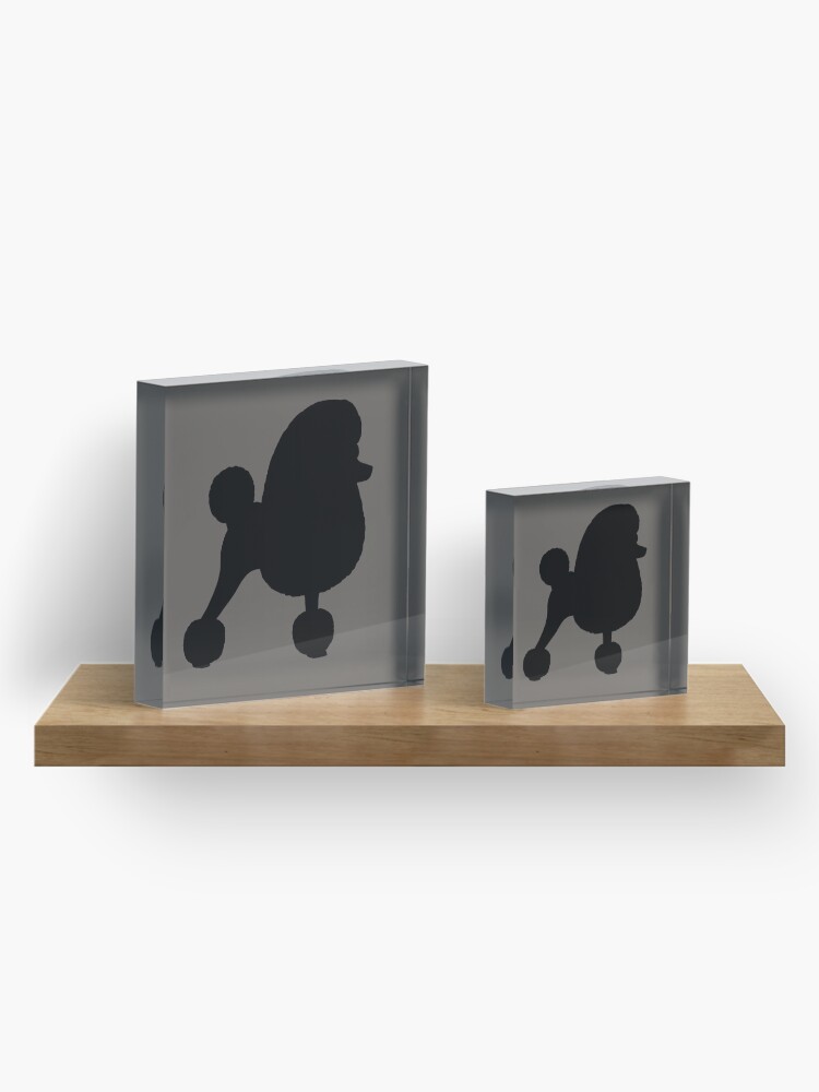 Alternate view of Fancy Toy Poodle Silhouette Acrylic Block