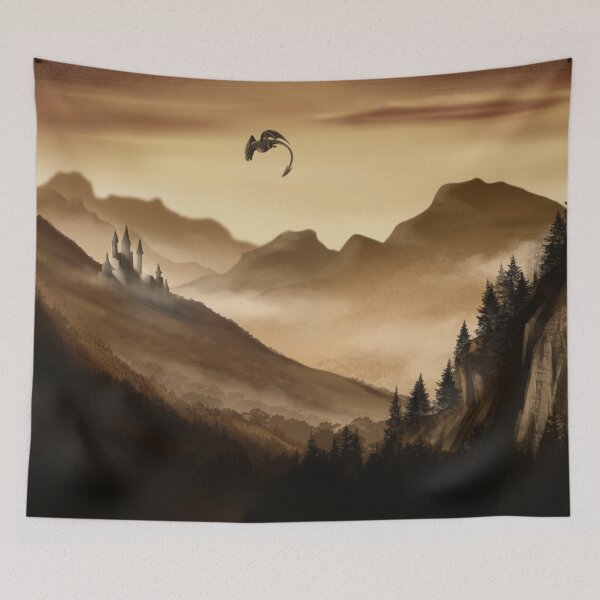 Item preview, Dragon's castle morning scene designed and sold by TessaGeniets.